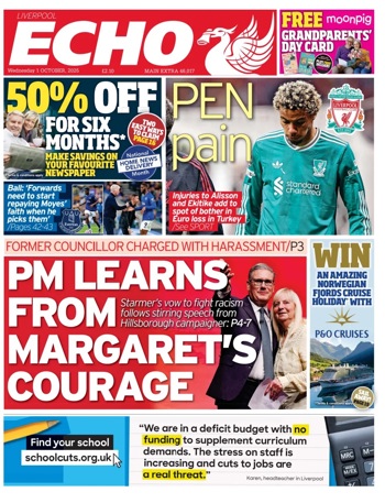 Liverpool Echo Frontpage
