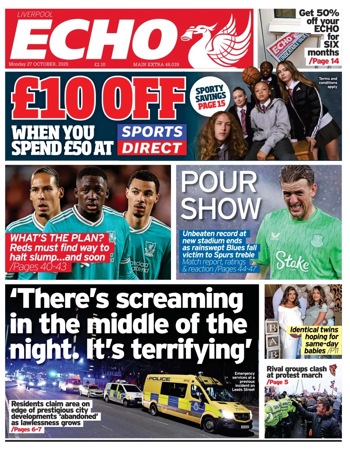 Liverpool Echo Frontpage