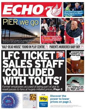 Liverpool Echo Frontpage
