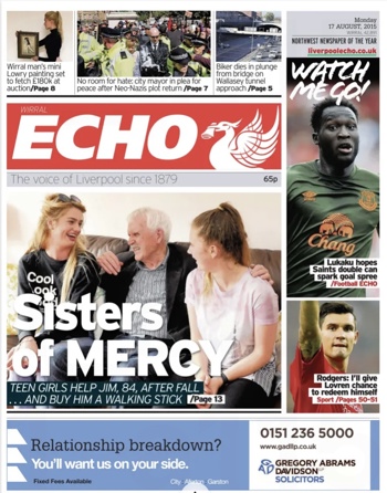 Liverpool Echo Frontpage (Before match)