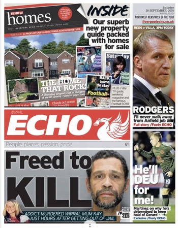 Liverpool Echo Frontpage (Before match)