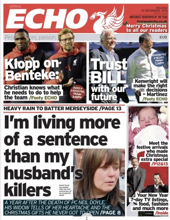 Liverpool Echo Frontpage (Before match)