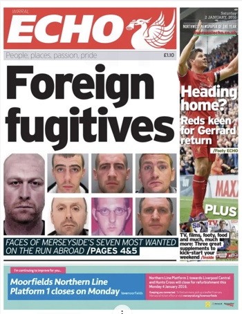 Liverpool Echo Frontpage (Before match)