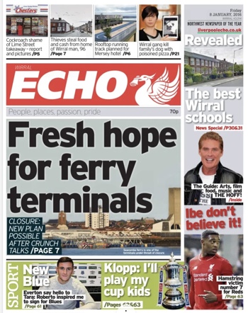 Liverpool Echo Frontpage (Before match)