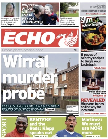 Liverpool Echo Frontpage (Before match)
