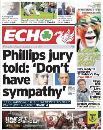 Liverpool Echo Frontpage (Before match)