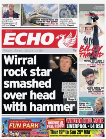 Liverpool Echo Frontpage (Before match)