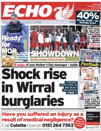 Liverpool Echo Frontpage (Before)