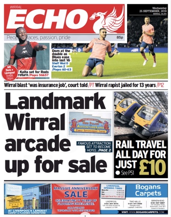 Liverpool Echo Frontpage (Before match)