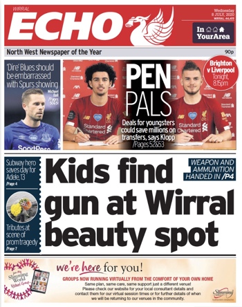 Liverpool Echo Frontpage (Before match)
