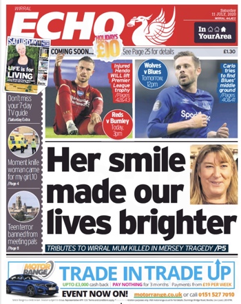 Liverpool Echo Frontpage (Before match)