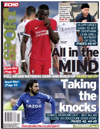 Liverpool Echo Frontpage (Before match)