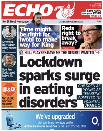 Liverpool Echo Frontpage (Before match)