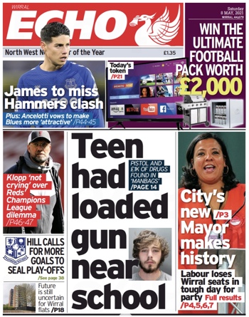 Liverpool Echo Frontpage (Before match)