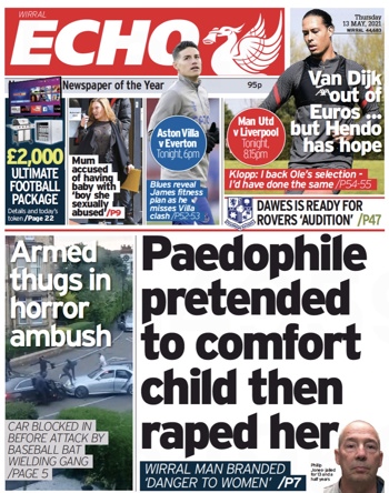 Liverpool Echo Frontpage (Before match)