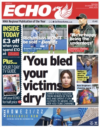 Liverpool Echo Frontpage (Before)