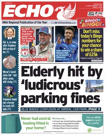 Liverpool Echo Frontpage (Before)