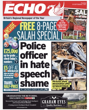 Liverpool Echo Frontpage (Before)