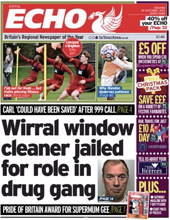 Liverpool Echo Frontpage (Before match)