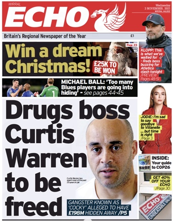 Liverpool Echo Frontpage (Before match)