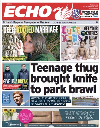 Liverpool Echo Frontpage (Before match)