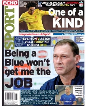 Liverpool Echo Frontpage (Before match)