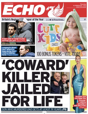 Liverpool Echo Frontpage (Before match)