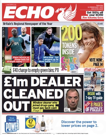 Liverpool Echo Frontpage (Before)