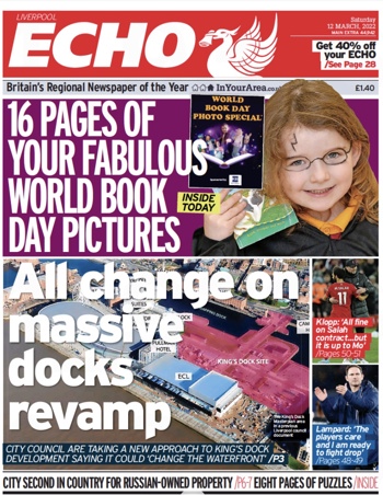 Liverpool Echo Frontpage (Before match)