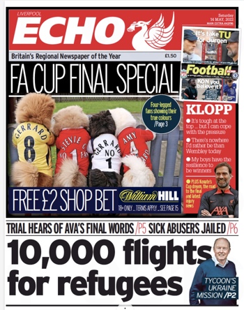 Liverpool Echo Frontpage (Before match)