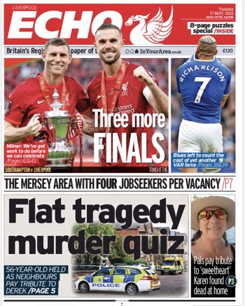 Liverpool Echo Frontpage (Before match)