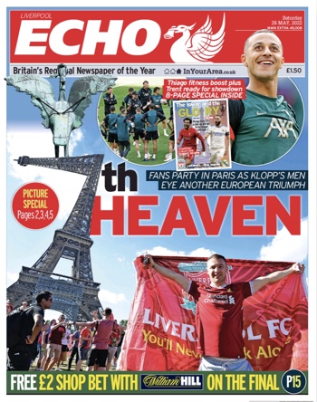 Liverpool Echo Frontpage (Before match)