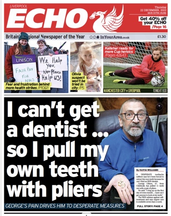 Liverpool Echo Frontpage (Before match)
