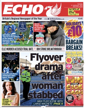 Liverpool Echo Frontpage (Before match)
