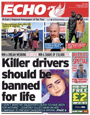 Liverpool Echo Frontpage (Before match)