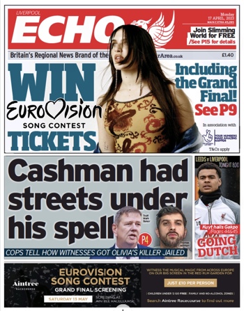 Liverpool Echo Frontpage (Before match)