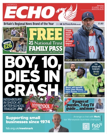 Liverpool Echo Frontpage (Before match)