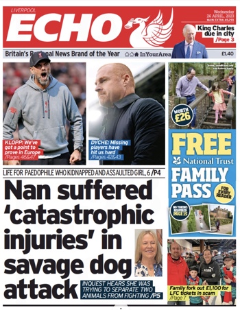 Liverpool Echo Frontpage (Before match)