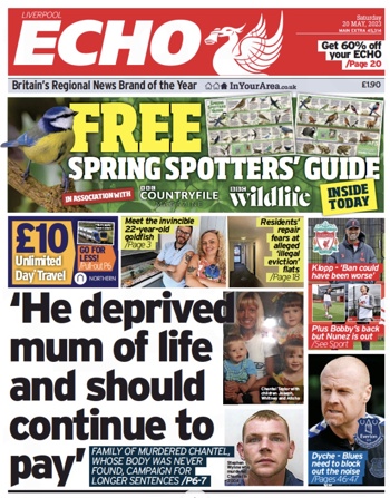 Liverpool Echo Frontpage (Before match)