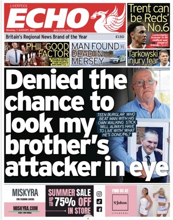 Liverpool Echo Frontpage (Before match)