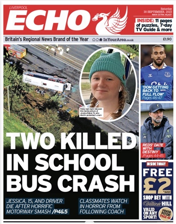 Liverpool Echo Frontpage (Before match)