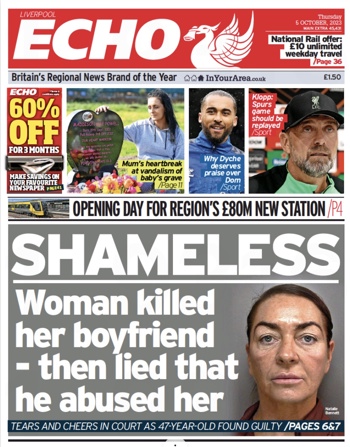 Liverpool Echo Frontpage (Before match)