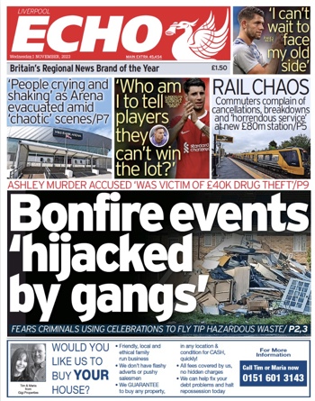 Liverpool Echo Frontpage (Before match)