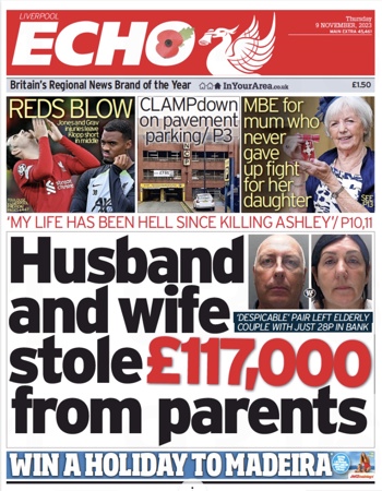 Liverpool Echo Frontpage (Before match)