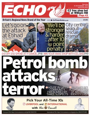 Liverpool Echo Frontpage (Before match)