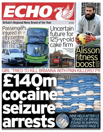Liverpool Echo Frontpage (Before match)