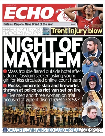 Liverpool Echo Frontpage (Before match)