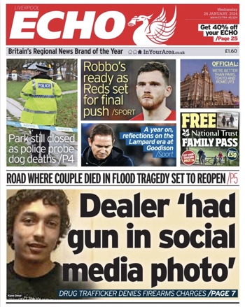 Liverpool Echo Frontpage (Before match)