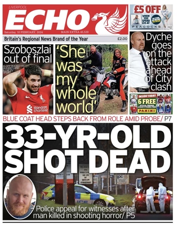 Liverpool Echo Frontpage (Before match)