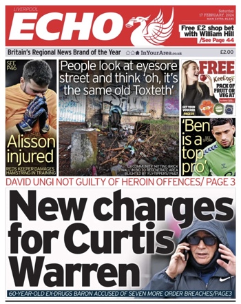 Liverpool Echo Frontpage (Before match)